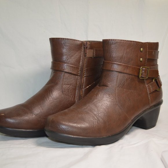 Brown Ankle Boot with Hardware